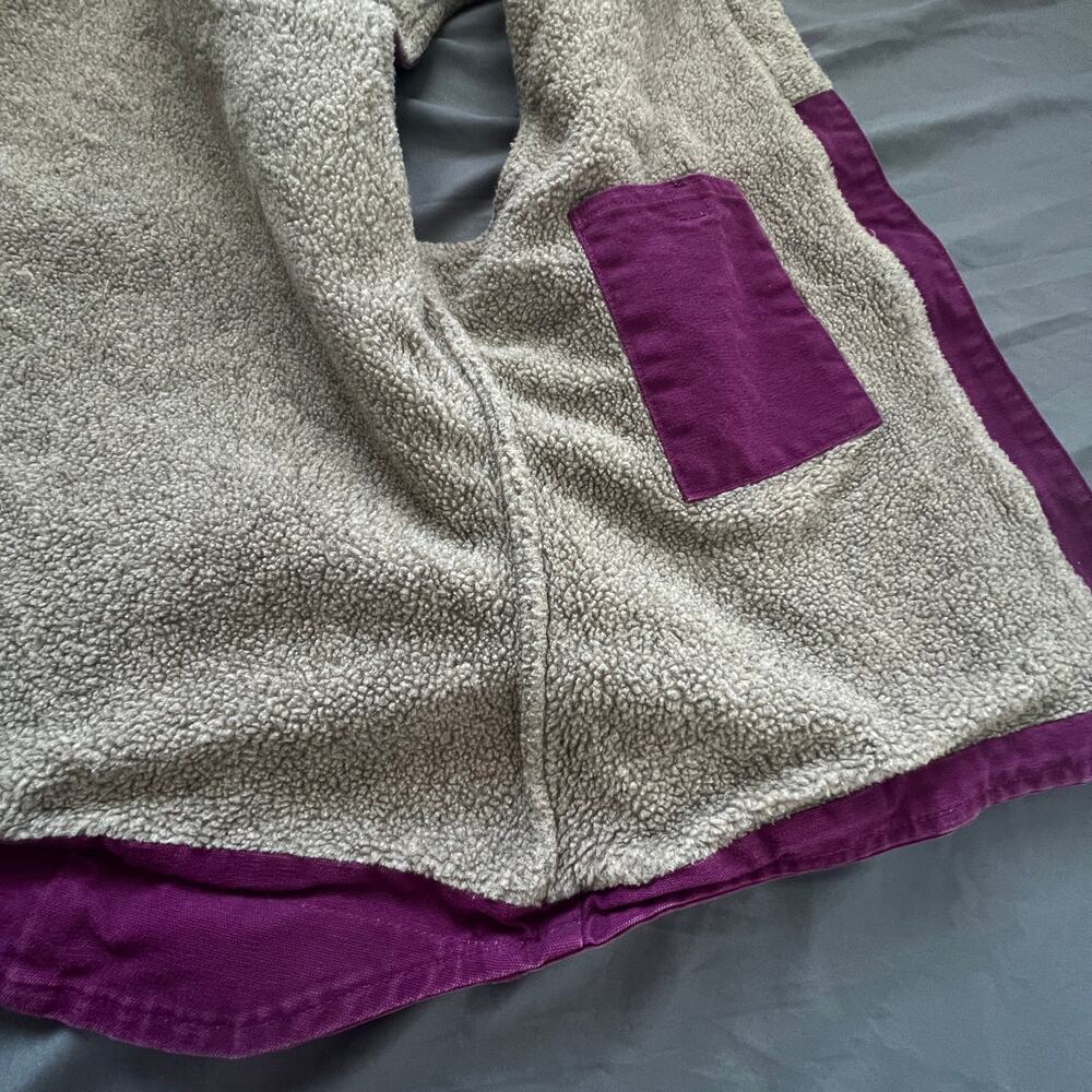 Carhartt Purple Sherpa Lined Duck Canvas Women Vest Size L - Picture 11 of 13